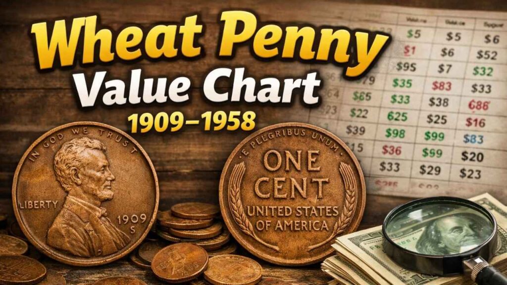 Wheat Penny Value Chart 1909–1958: Complete Collector’s Price Guide