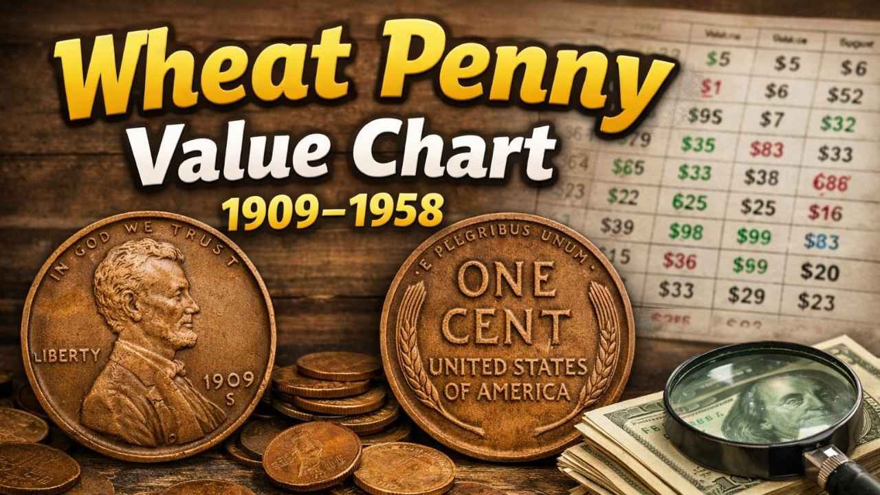 Wheat Penny Value Chart 1909–1958: Complete Collector’s Price Guide