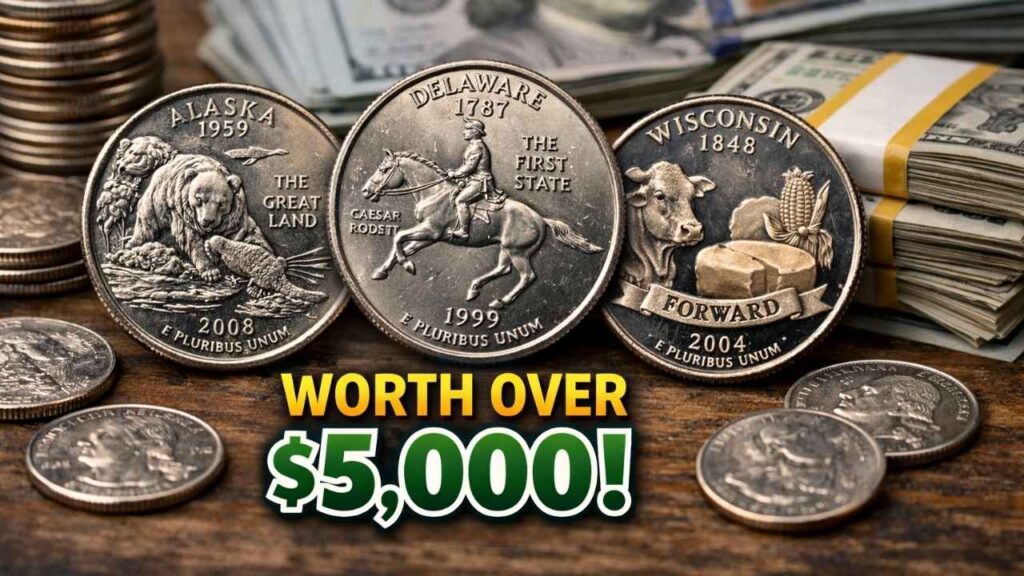 5 State Quarters Still in Circulation Worth Over $5,000 Each, Exciting Coin Collectors, Treasure Hunters, and Rare Currency Enthusiasts