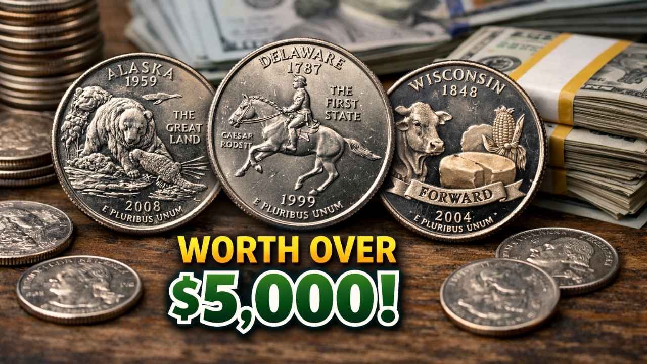 5 State Quarters Still in Circulation Worth Over $5,000 Each, Exciting Coin Collectors, Treasure Hunters, and Rare Currency Enthusiasts
