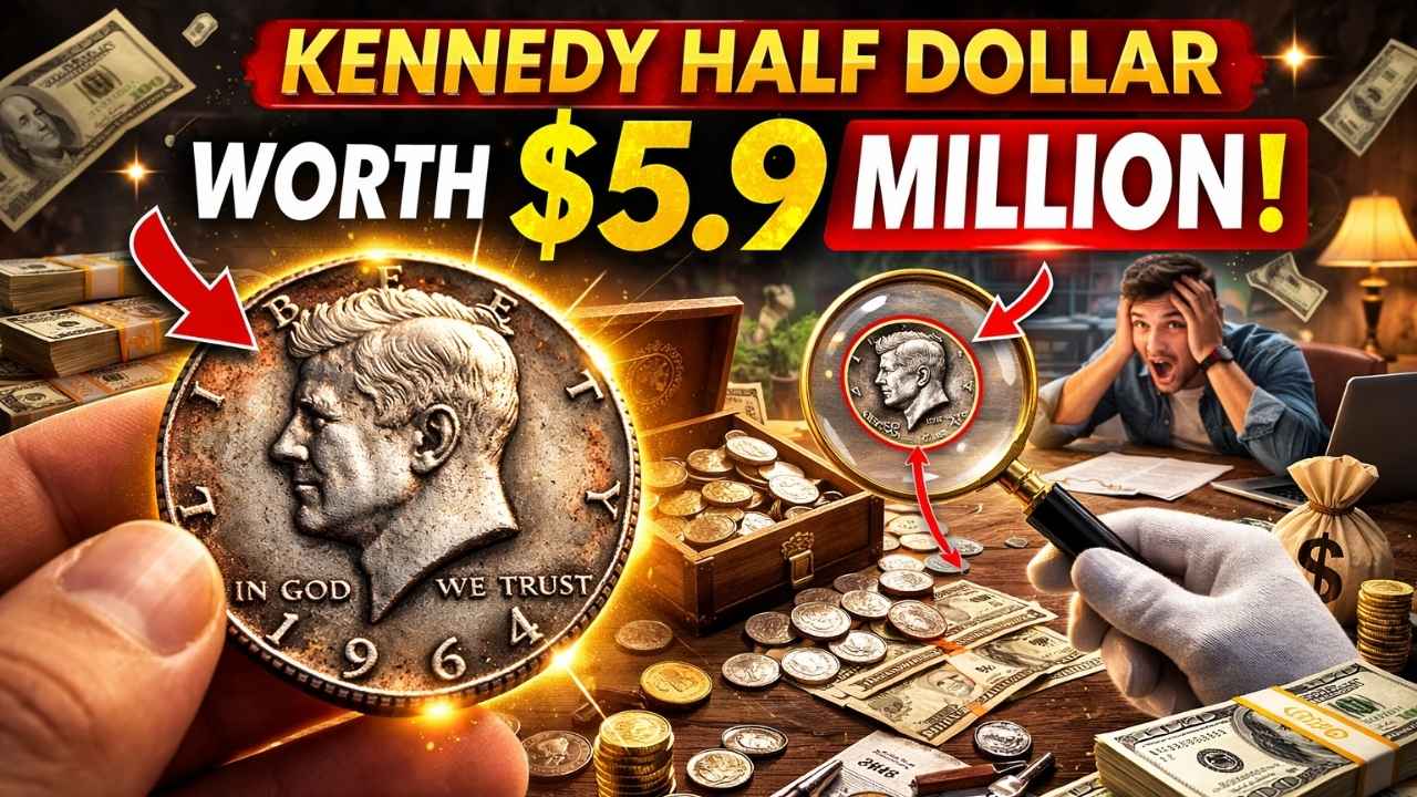 Kennedy Half Dollar Worth $5.9 Million – Could This Rare Coin Still Be in Circulation?